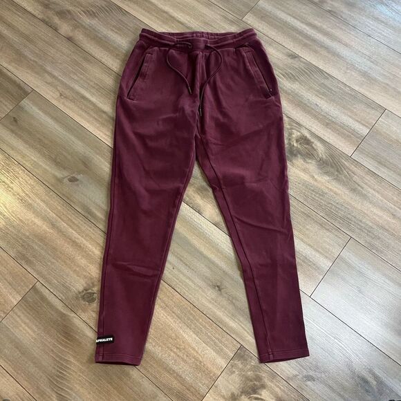 Alphalete Burgundy Athletic Workout Joggers Men Medium Bin I-24 - Picture 2 of 6